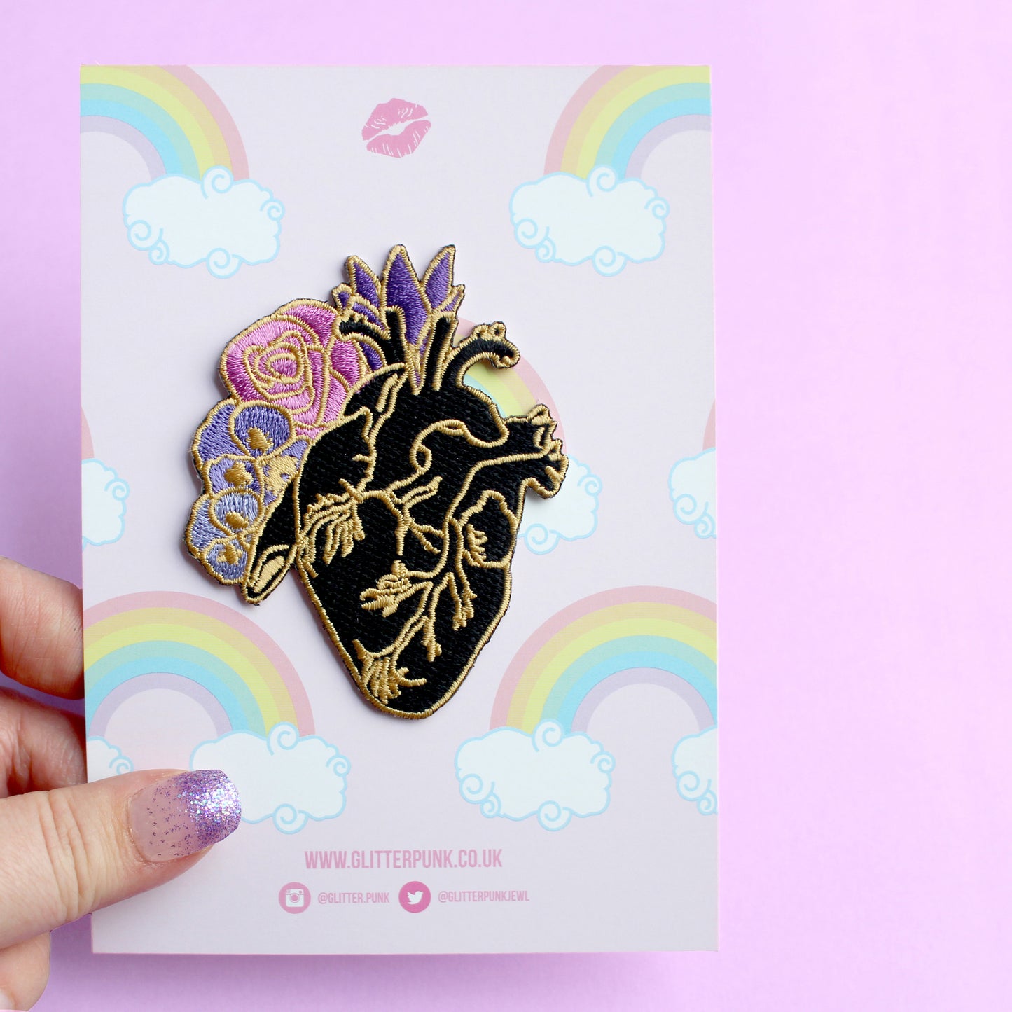 Anatomical Heart Iron-on patch