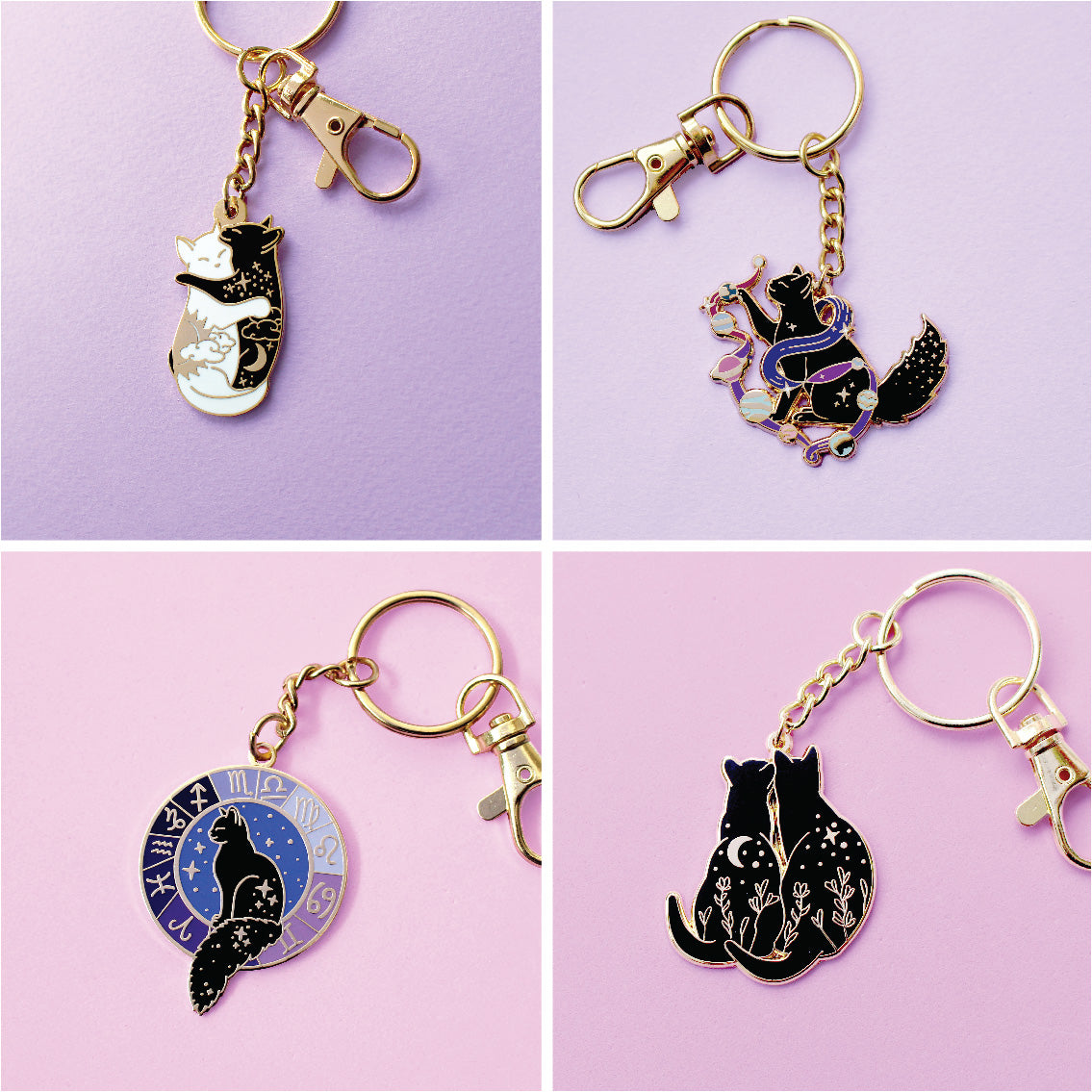 Embroidered Keychains Punk Keychains – Glitter Punk