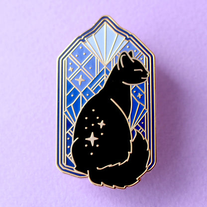 Art Deco Cat Enamel Pin
