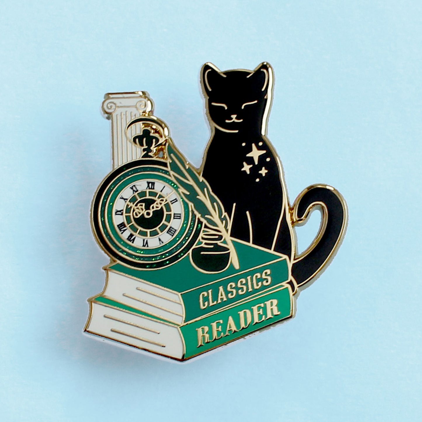 Classics Reader Cat Enamel Pin