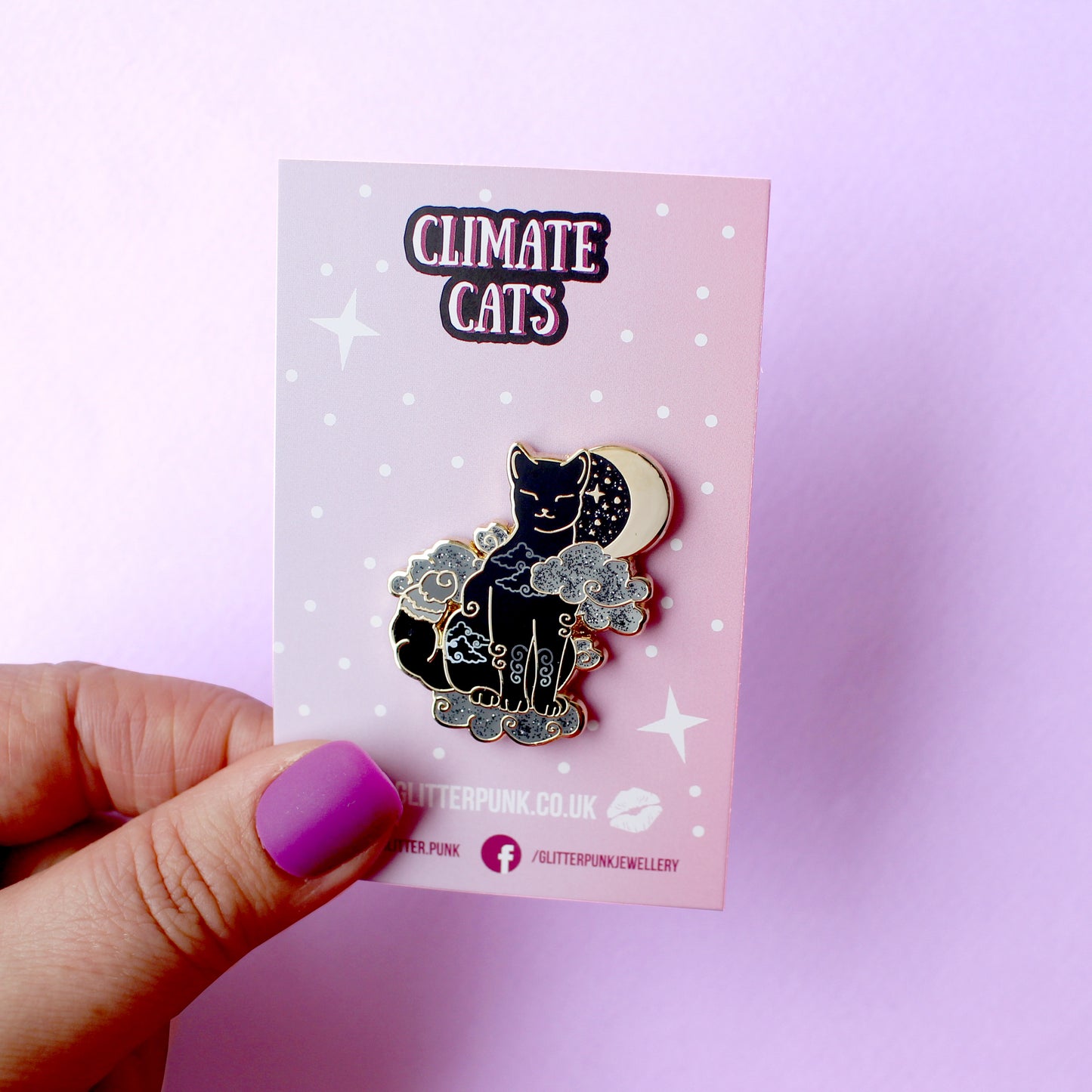 Cloud Cat Enamel Pin - Climate Cats