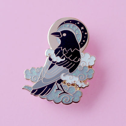 Cloud Crow Enamel Pin