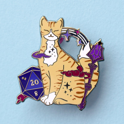D20 Cat Enamel Pin