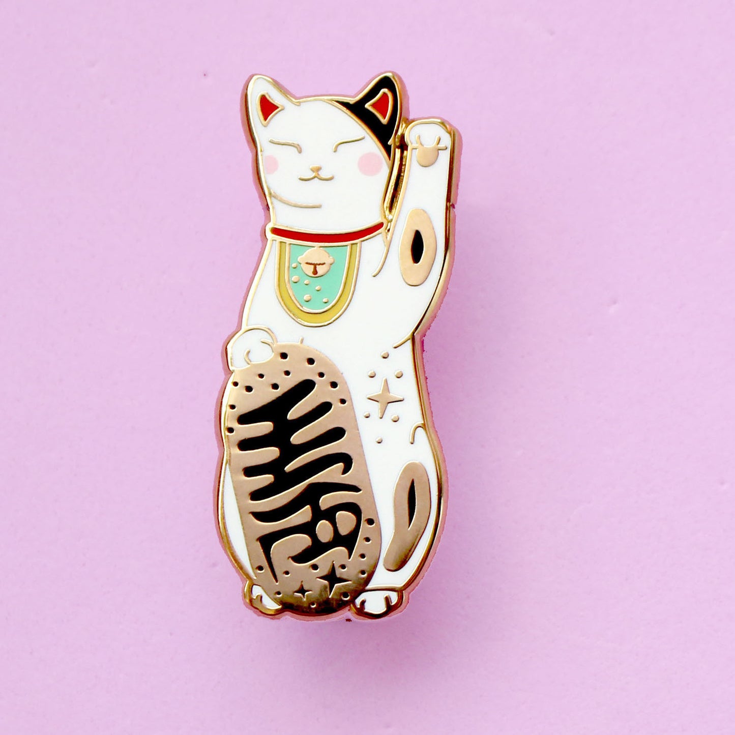 Lucky Cat Enamel Pin