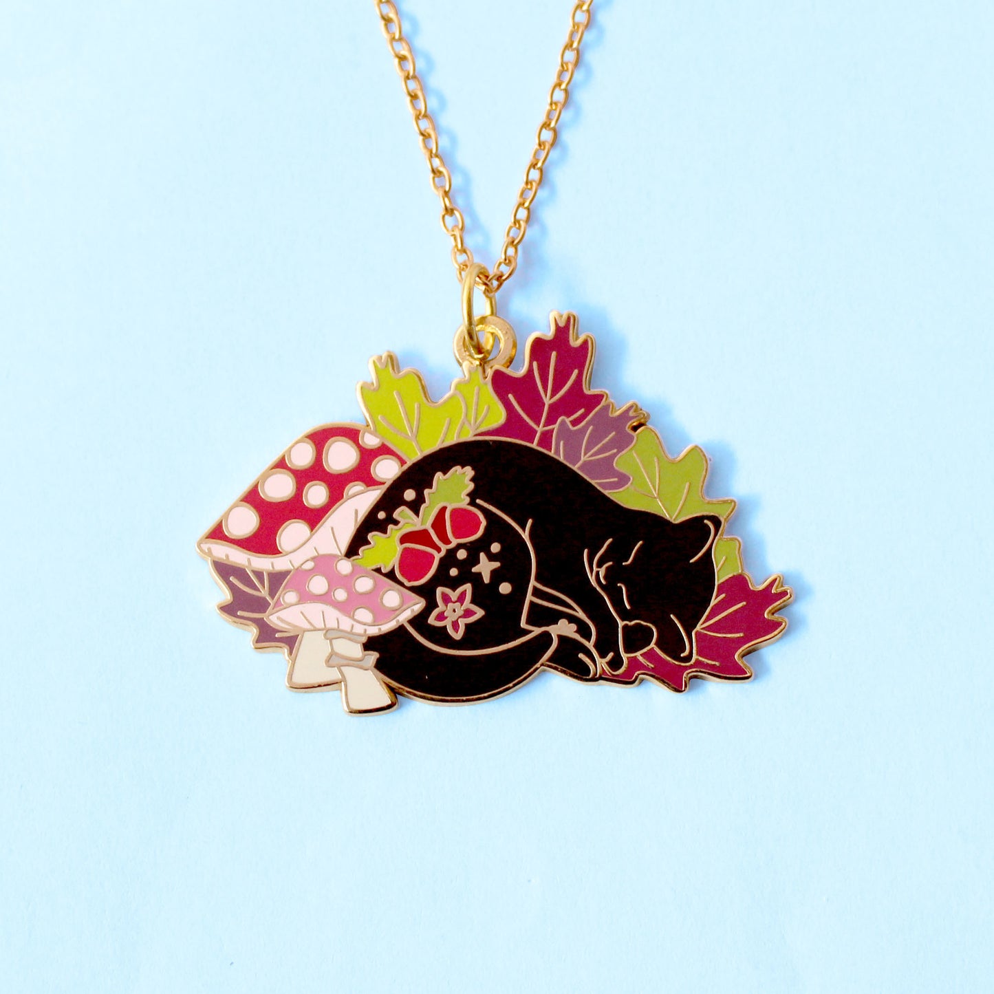 Fall Cat Necklace