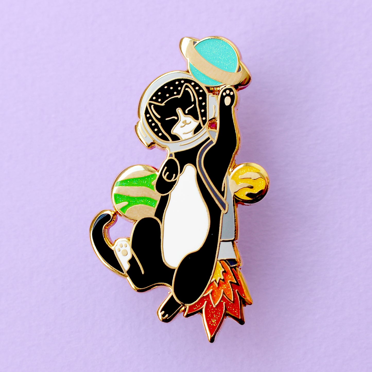 Astronaut Cat Enamel Pin – Cosmic Cats Collection