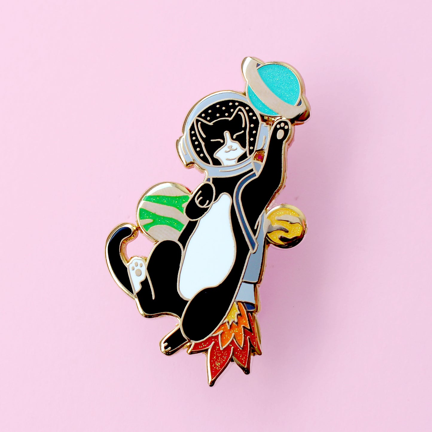 Astronaut Cat Enamel Pin – Cosmic Cats Collection