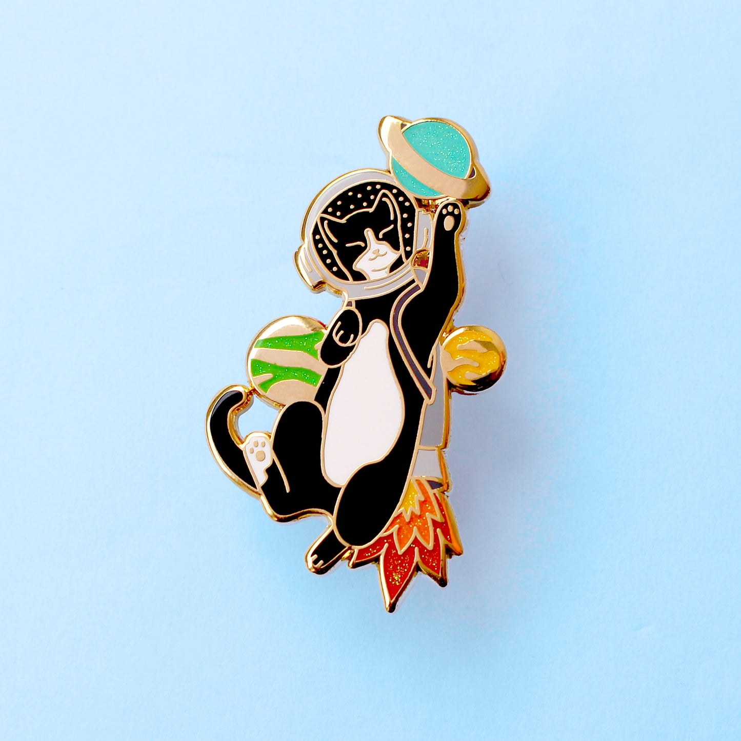 Astronaut Cat Enamel Pin – Cosmic Cats Collection