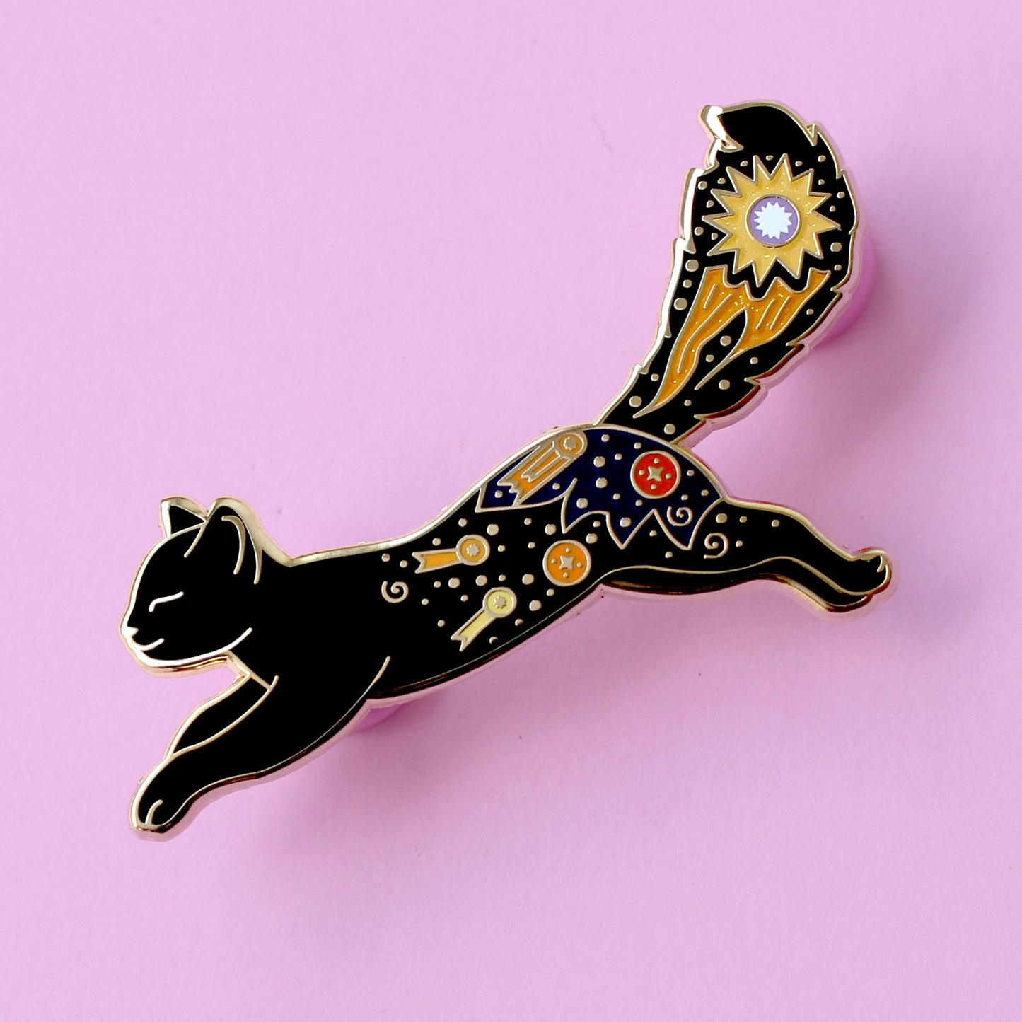 Comet Cat Enamel Pin – Cosmic Cats Collection