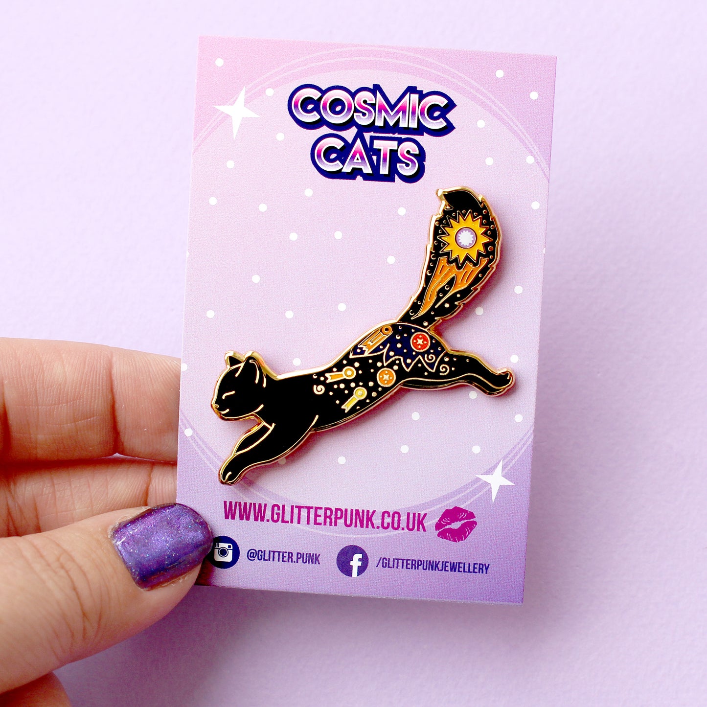 Comet Cat Enamel Pin – Cosmic Cats Collection