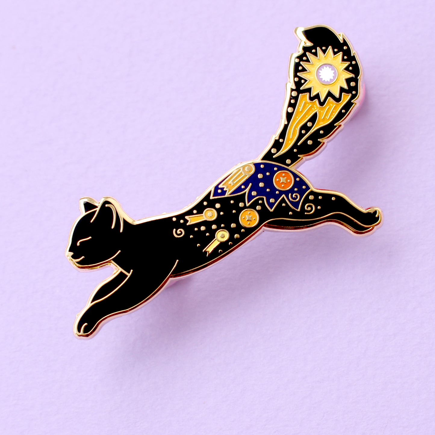 Comet Cat Enamel Pin – Cosmic Cats Collection