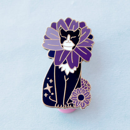 Flower Cat Enamel Pin