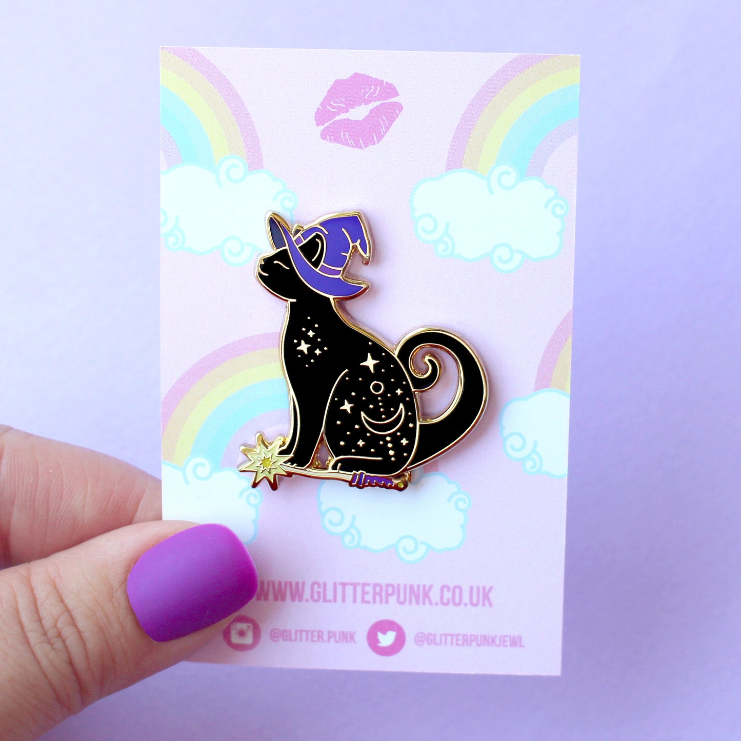 Magic Cat Enamel Pin – Halloween Collection