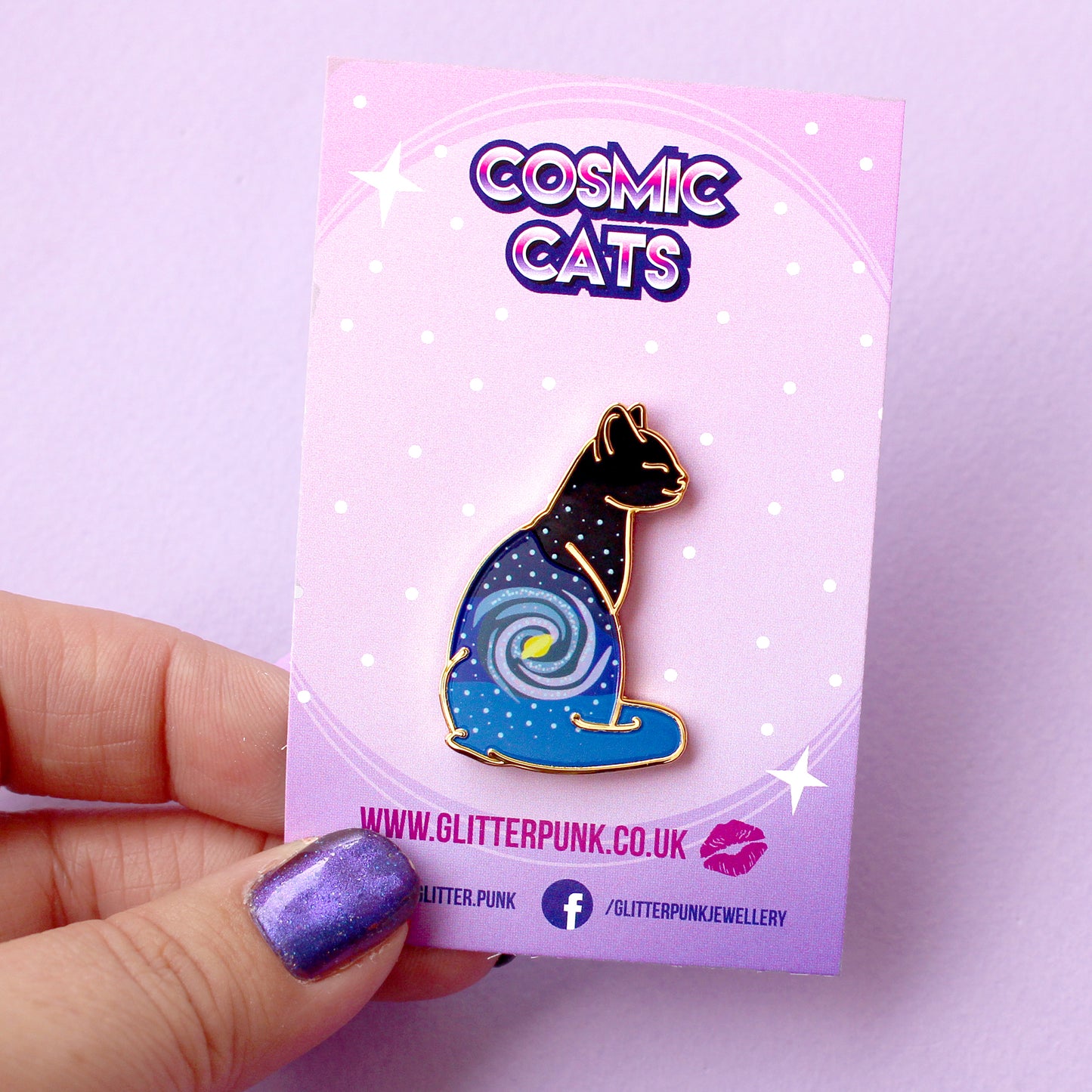 Milky Way Cat Enamel Pin – Cosmic Cats Collection