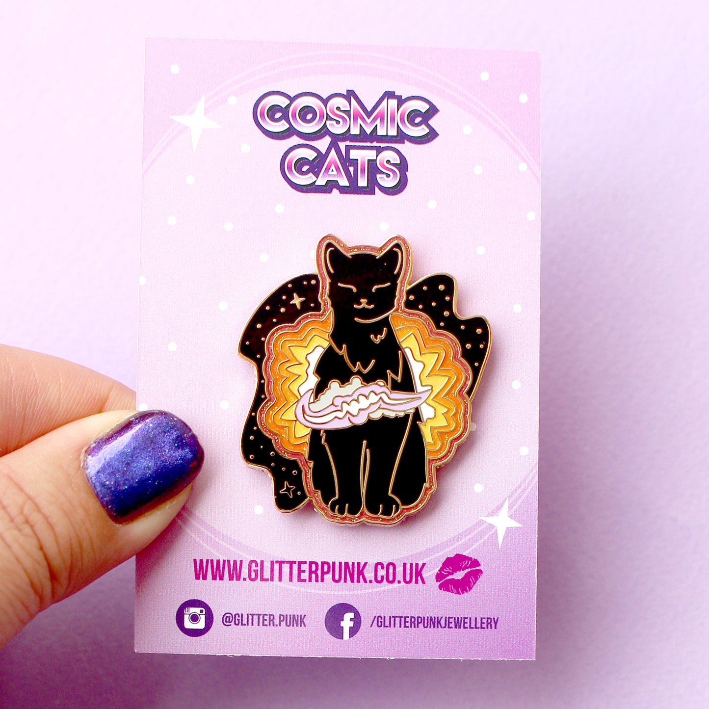 Supernova Cat Enamel Pin – Cosmic Cats Collection