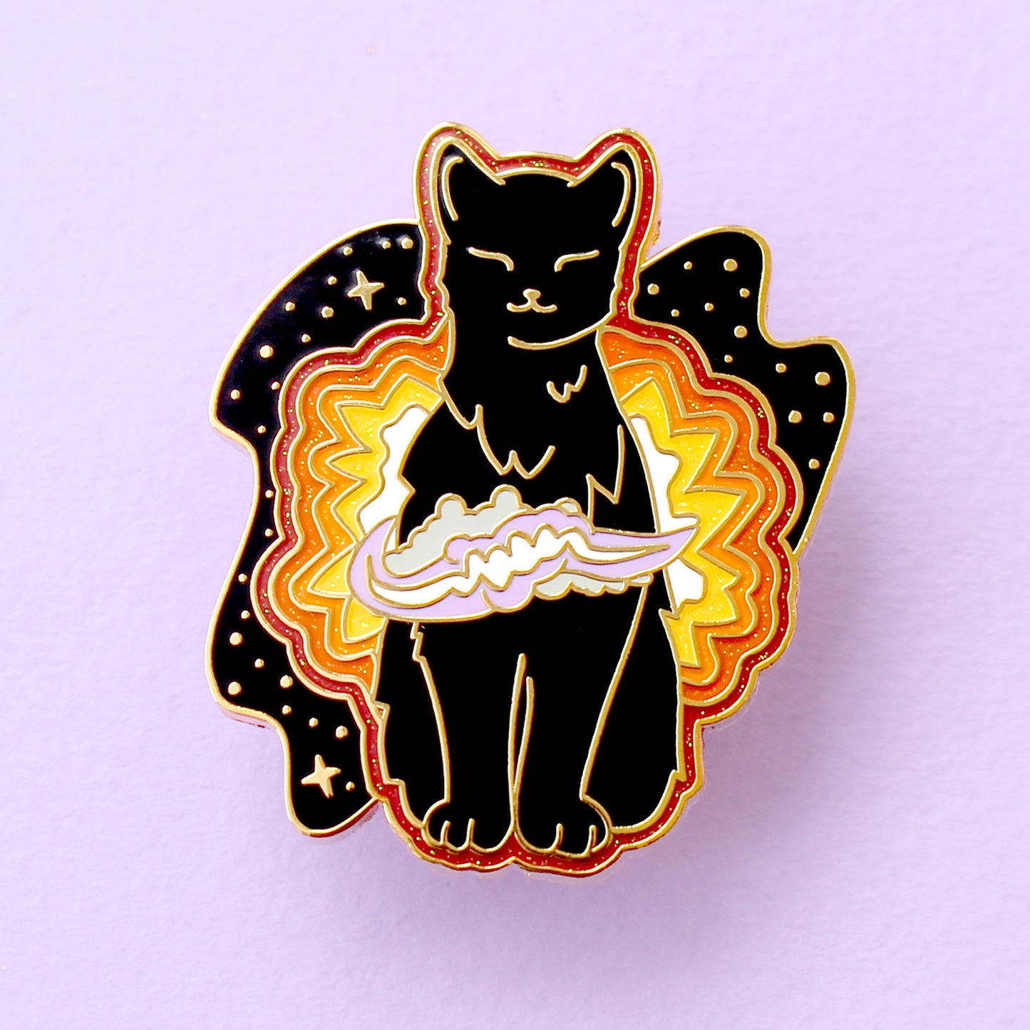 Supernova Cat Enamel Pin – Cosmic Cats Collection