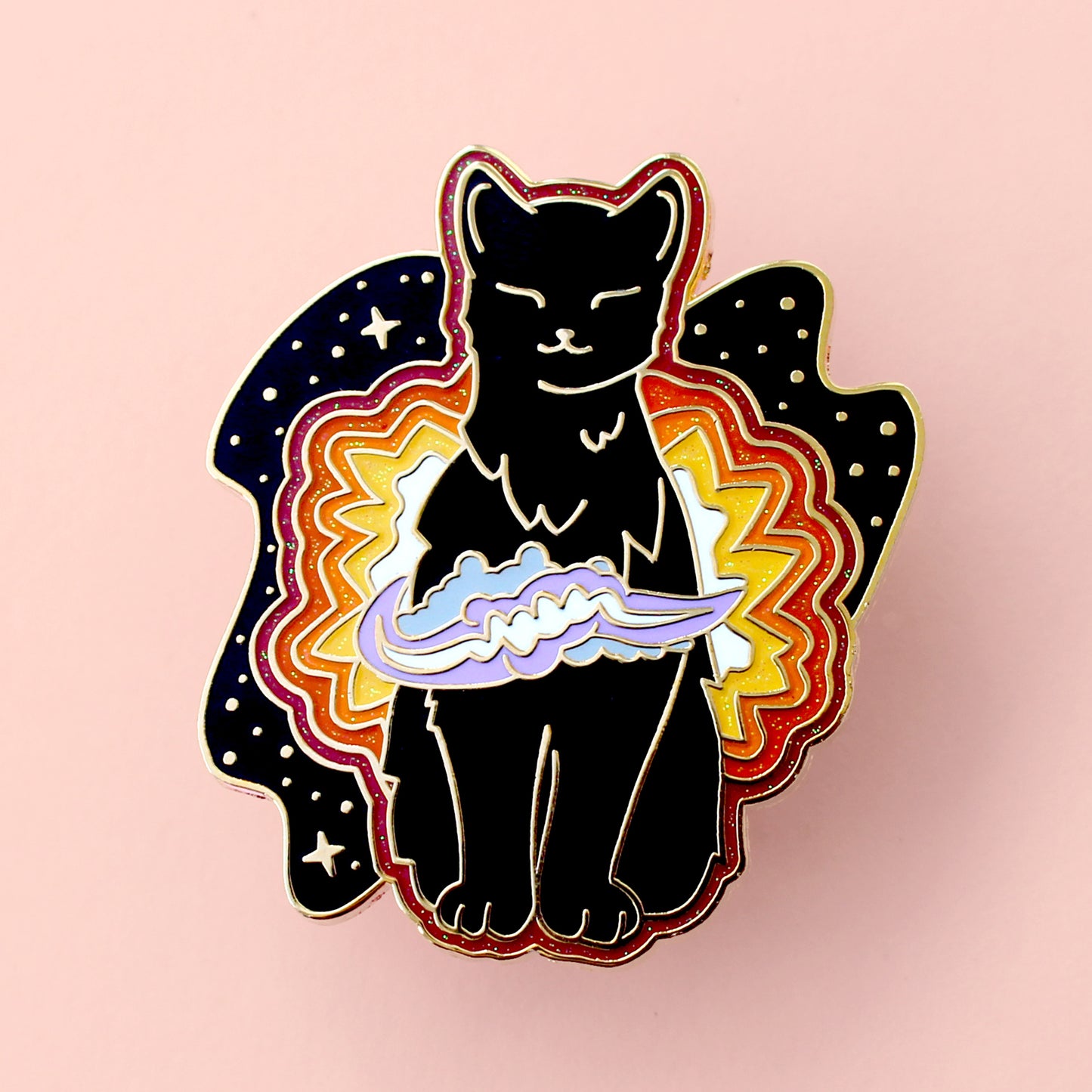 Supernova Cat Enamel Pin – Cosmic Cats Collection