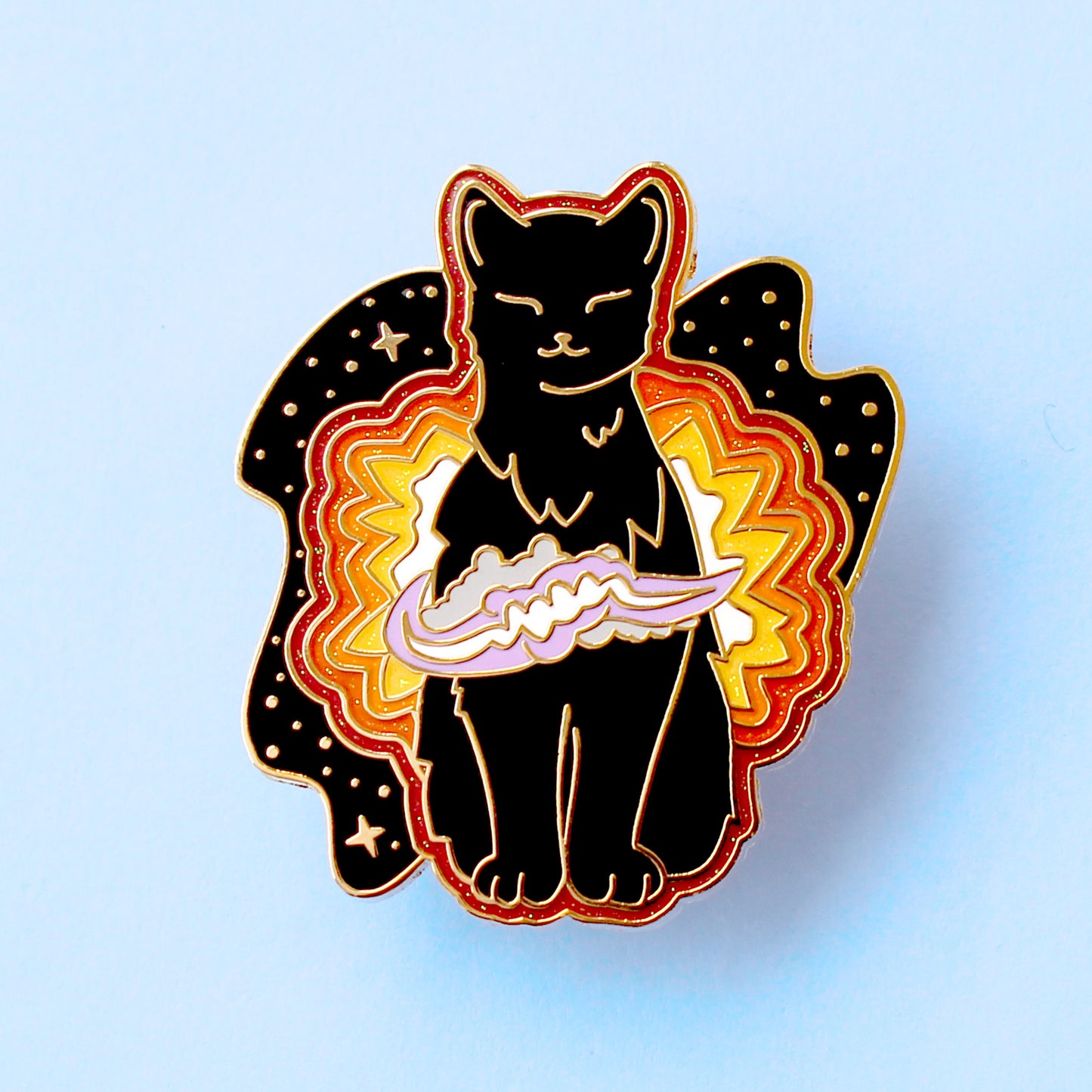 Supernova Cat Enamel Pin – Cosmic Cats Collection