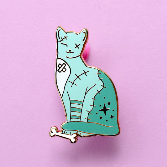 Zombie Cat Enamel Pin – Halloween Collection