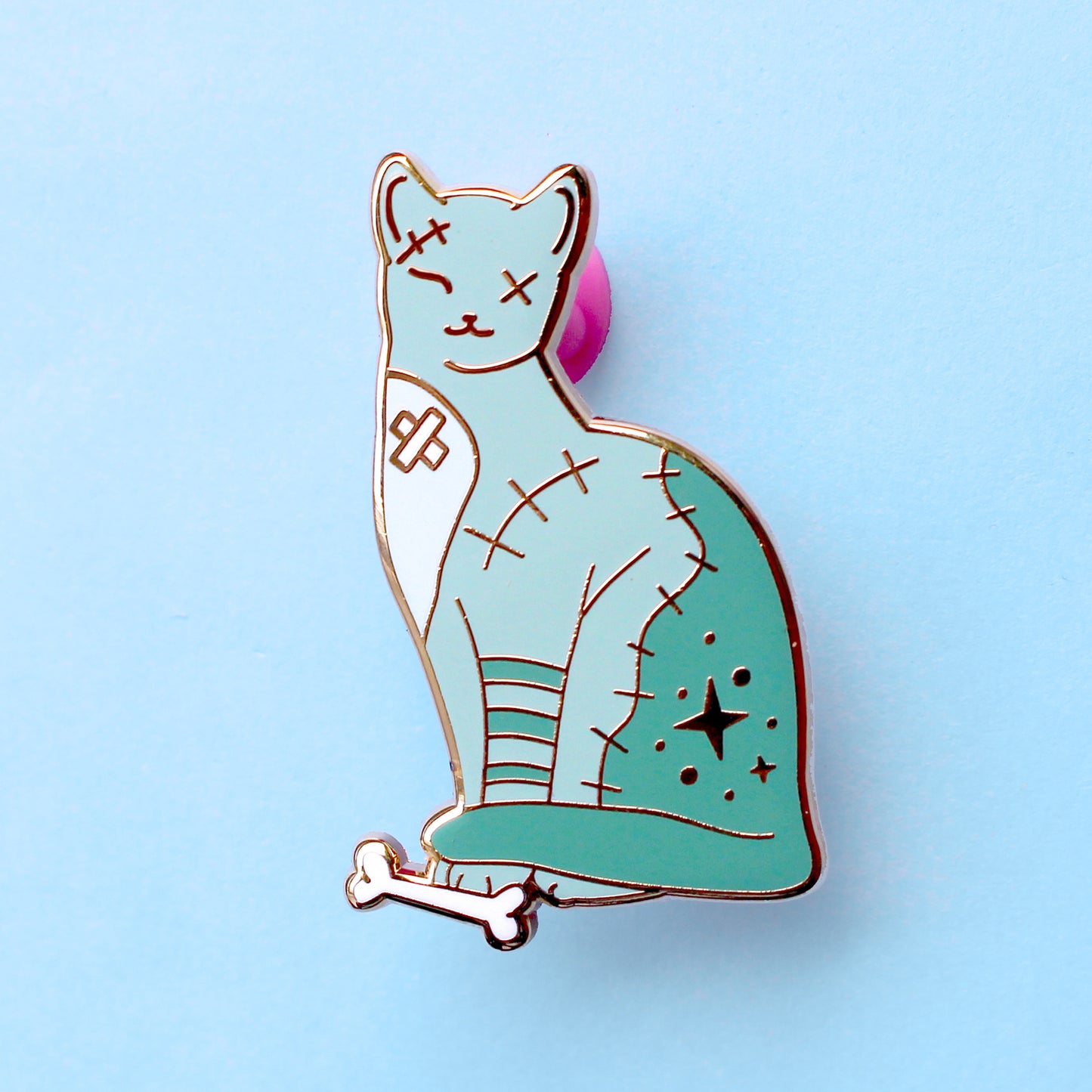 Zombie Cat Enamel Pin – Halloween Collection