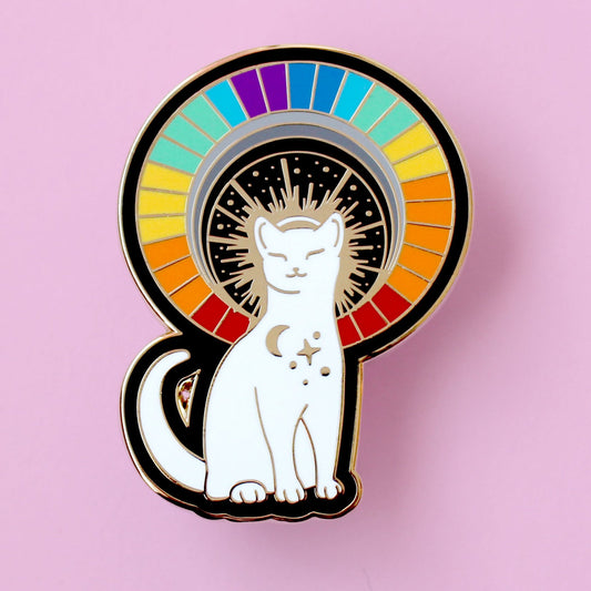 Rainbow Cat Enamel Pin - Climate Cats
