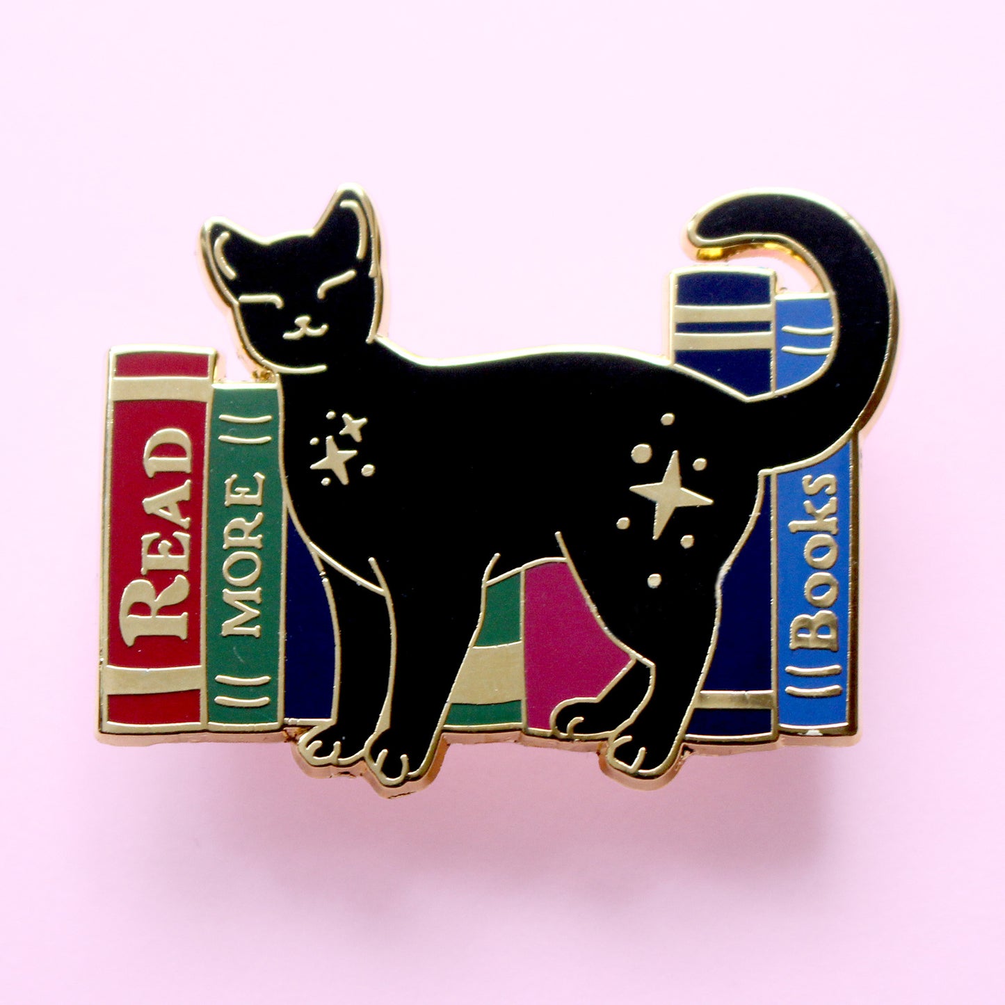 Read More Books Cat Enamel Pin