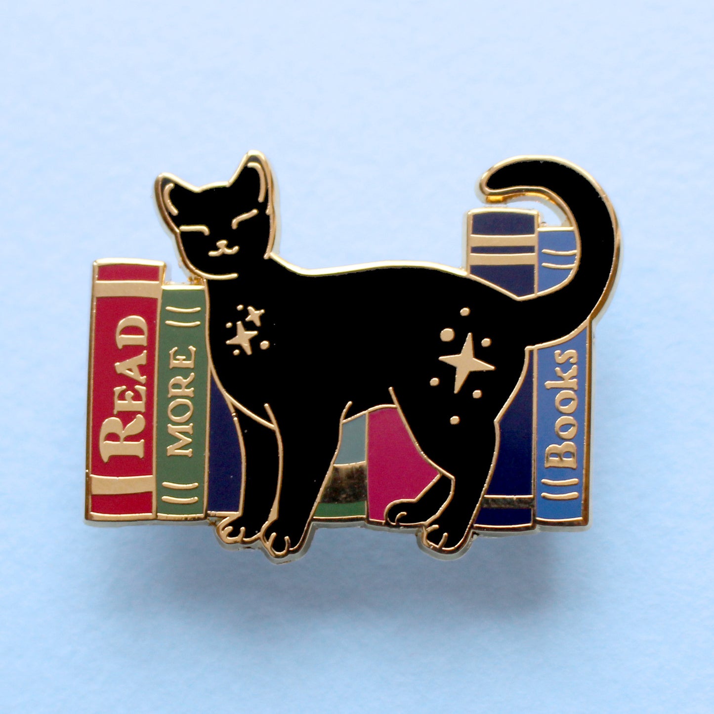 Read More Books Cat Enamel Pin