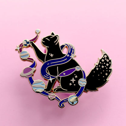 Solar Cat Enamel Pin