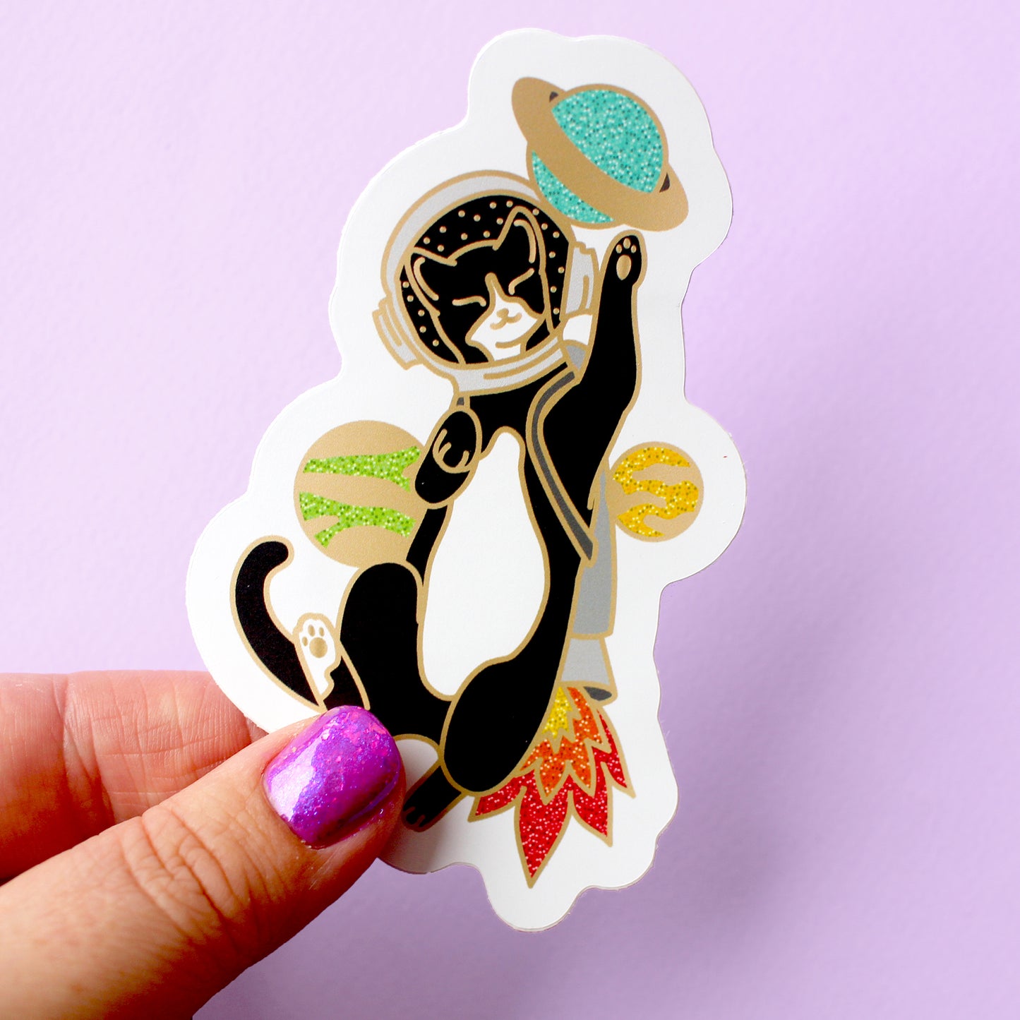 Astronaut Cat Sticker – Cosmic Cats Collection