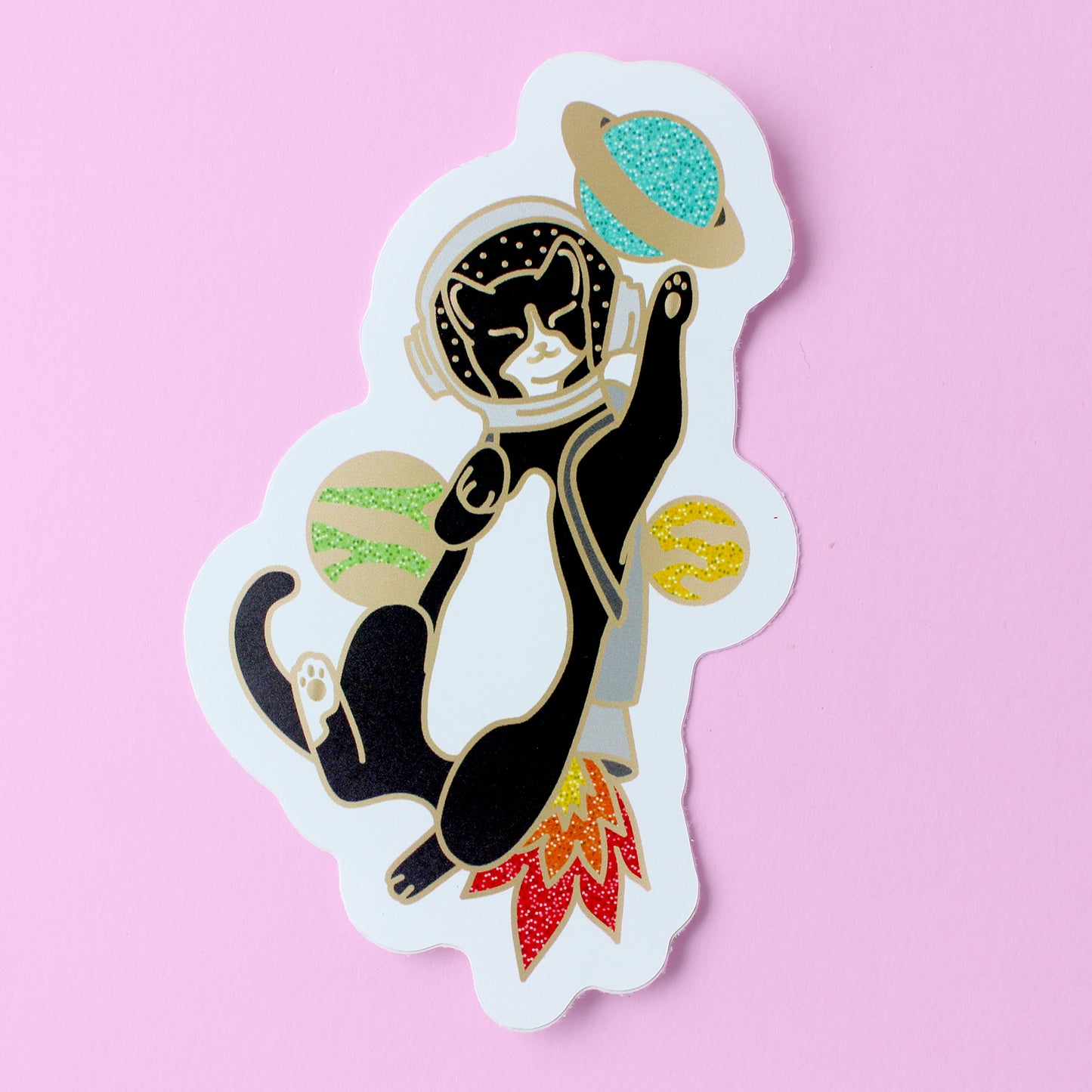 Astronaut Cat Sticker – Cosmic Cats Collection