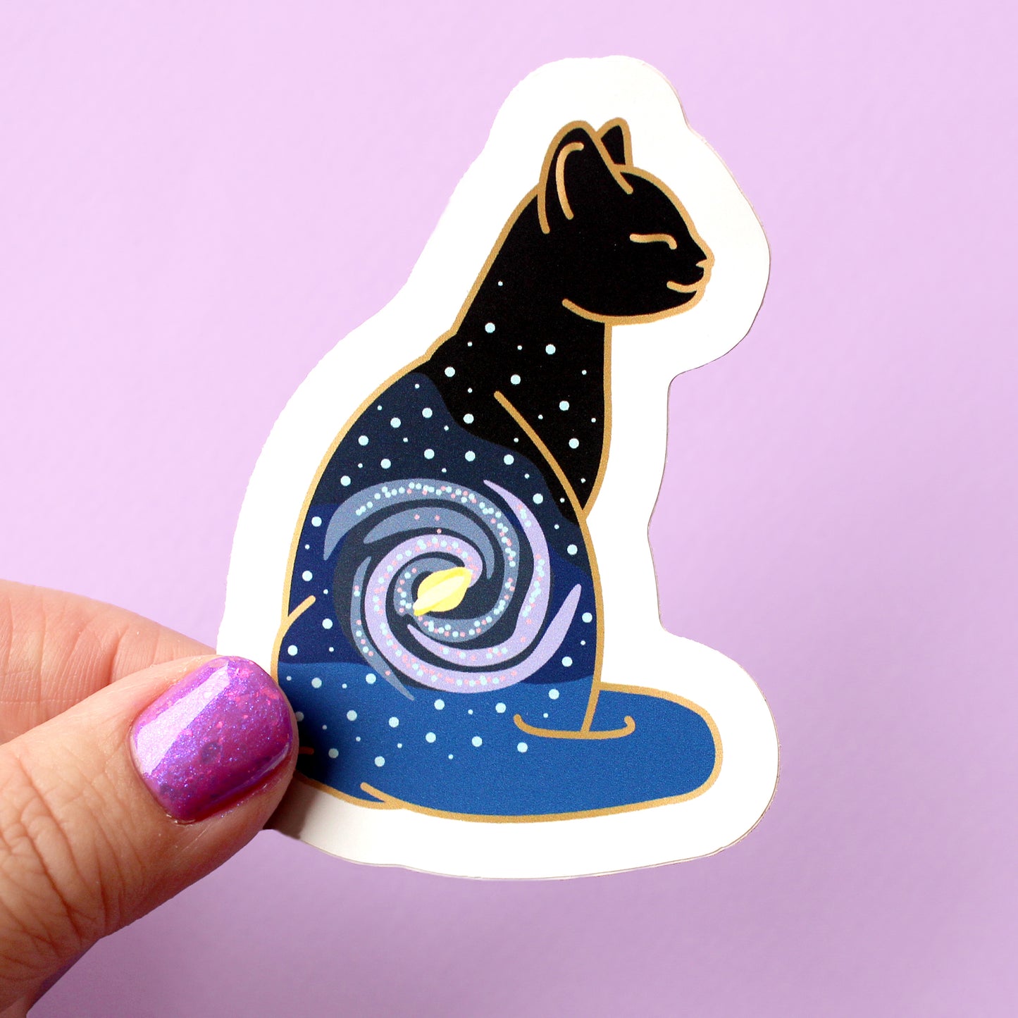 Milky Way Cat Sticker – Cosmic Cats Collection