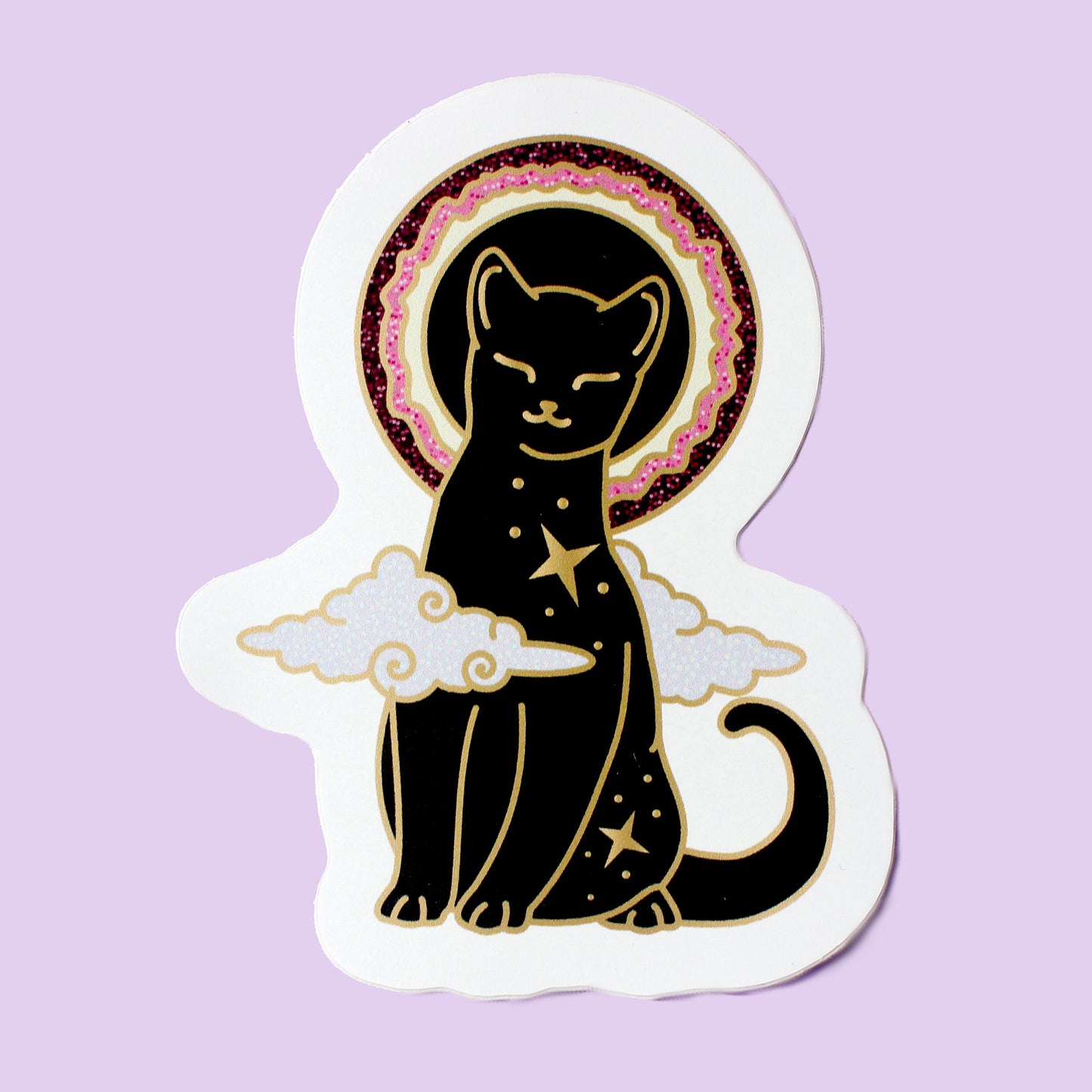 Solar Eclipse Cat Sticker – Cosmic Cats Collection