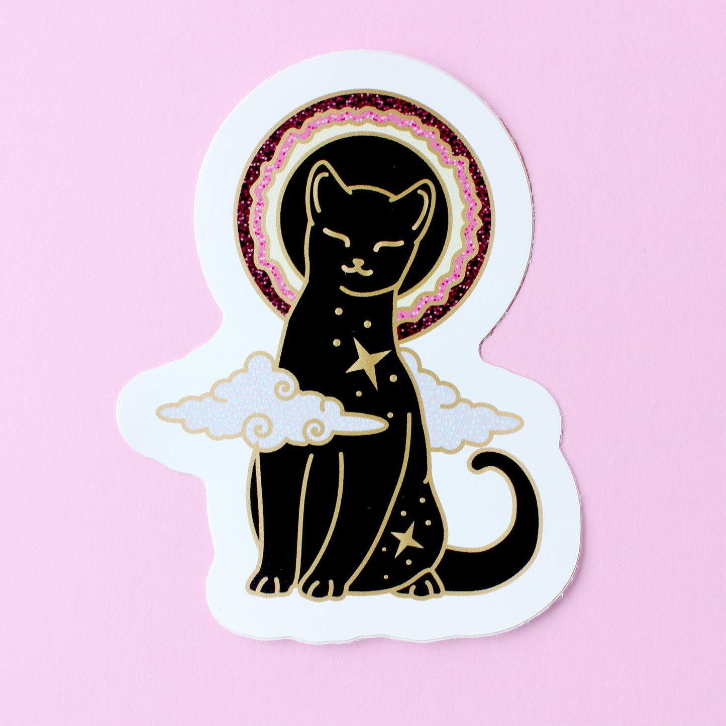 Solar Eclipse Cat Sticker – Cosmic Cats Collection