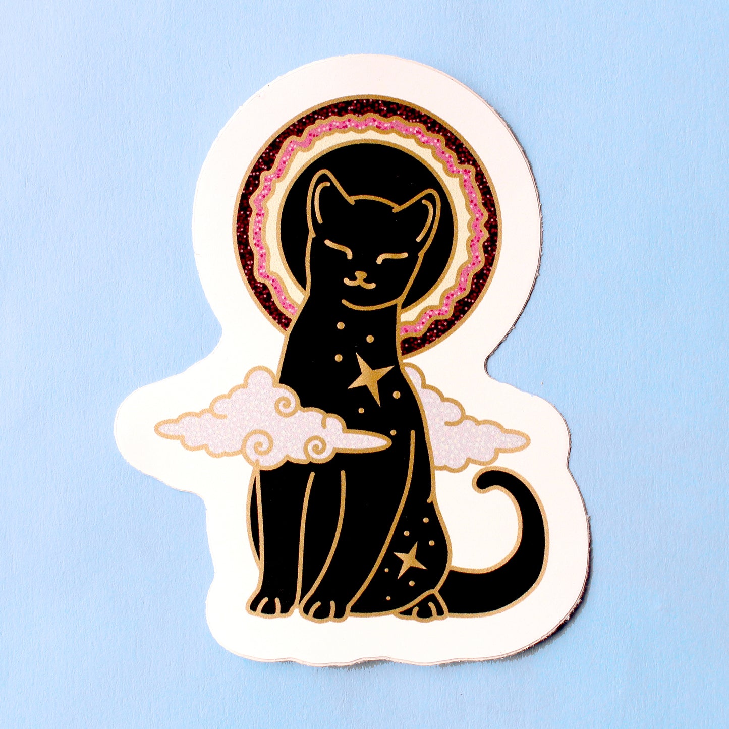 Solar Eclipse Cat Sticker – Cosmic Cats Collection