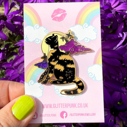 Tortoiseshell Cat Enamel Pin