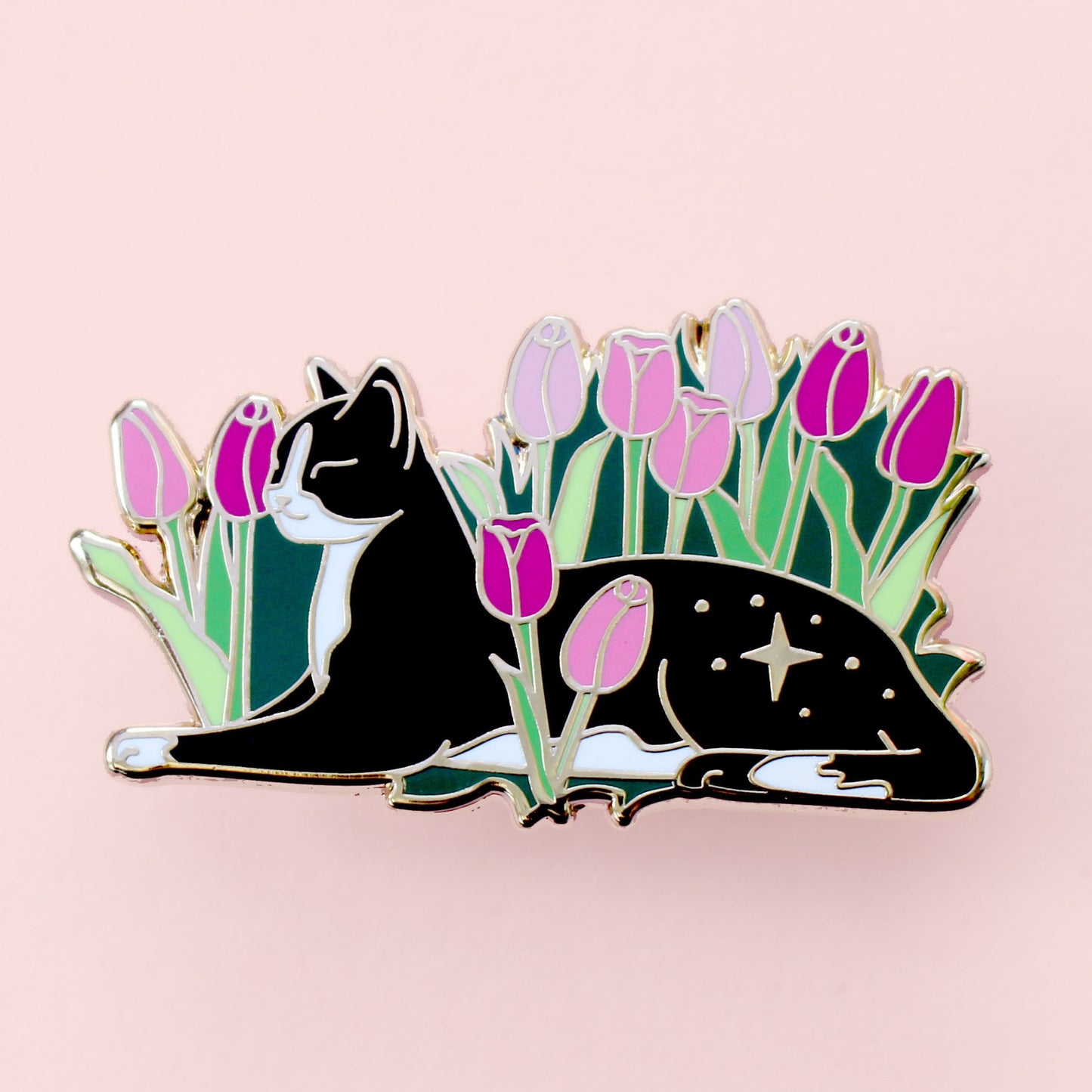 Tulip Cat Enamel Pin