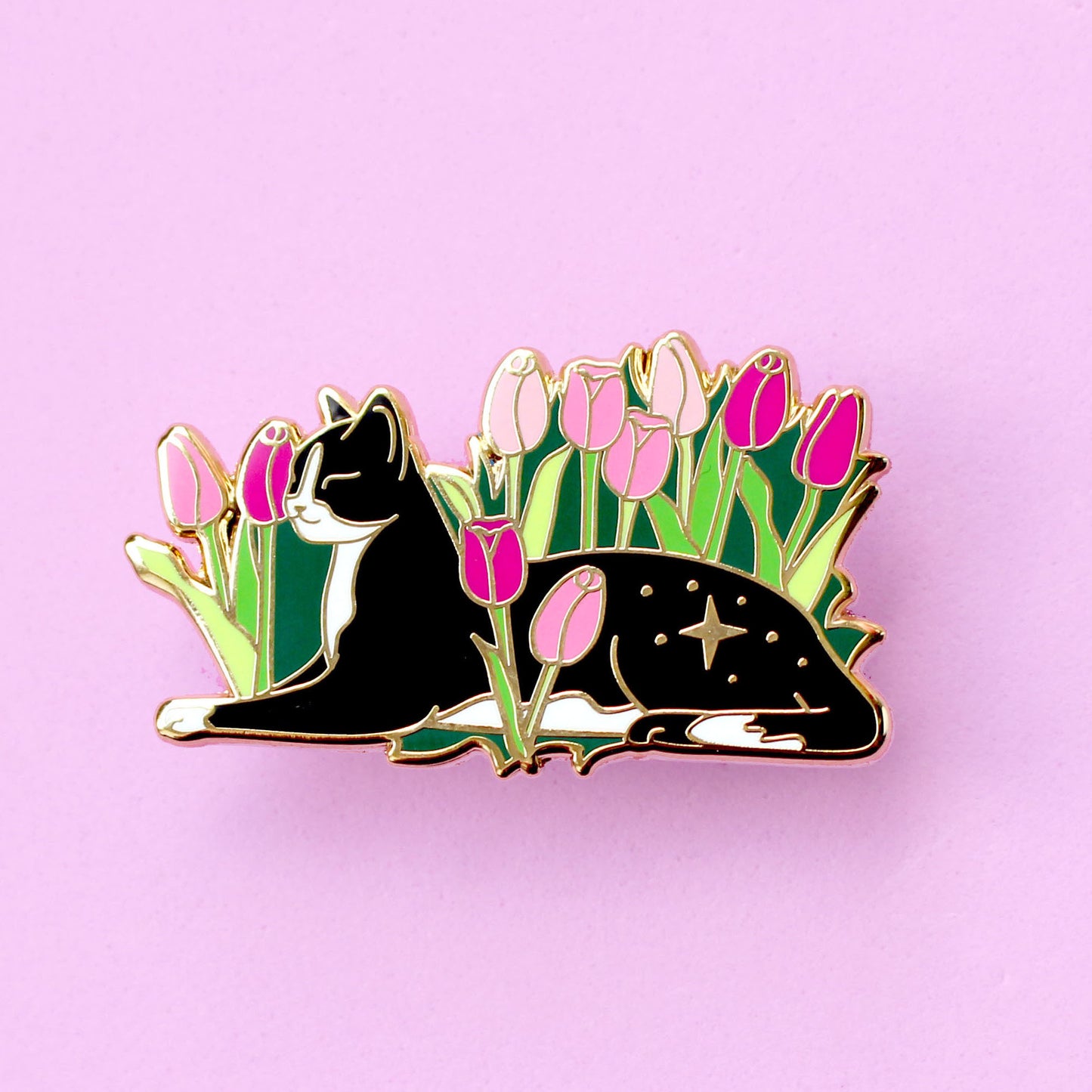 Tulip Cat Enamel Pin