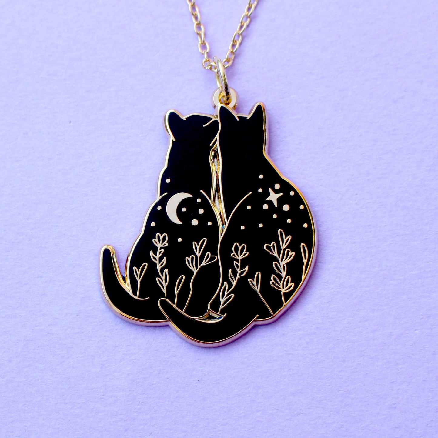 Stargazing Cats Necklace