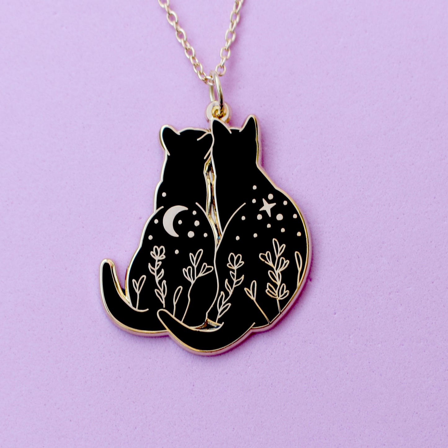 Stargazing Cats Necklace