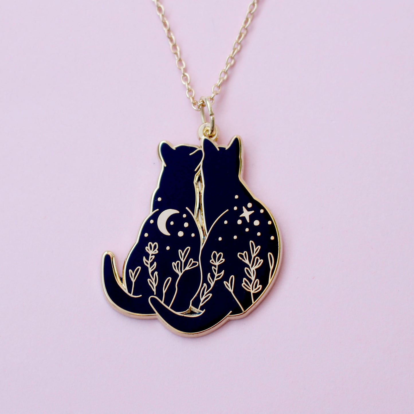 Stargazing Cats Necklace