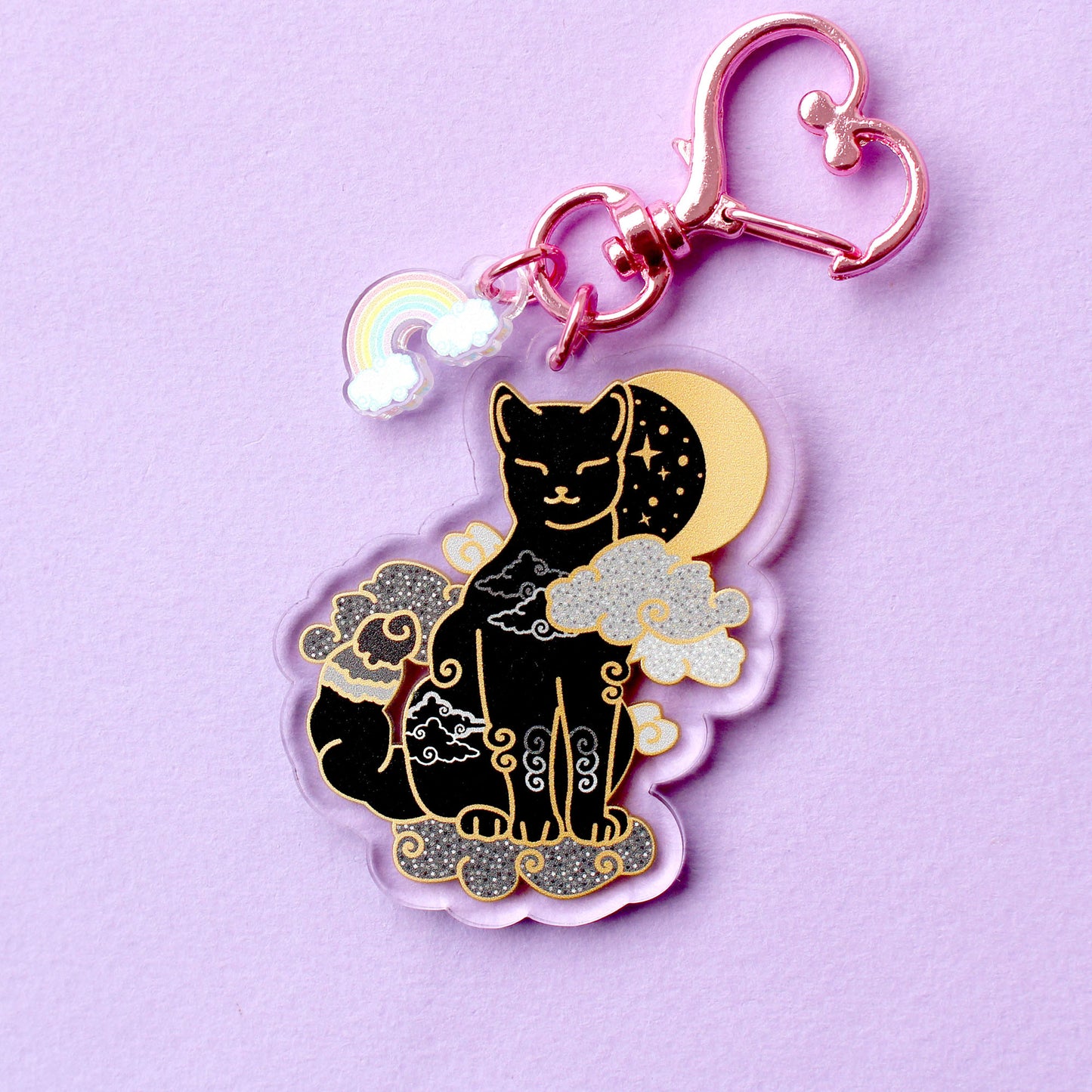 Cloud cat Acrylic Key Chain