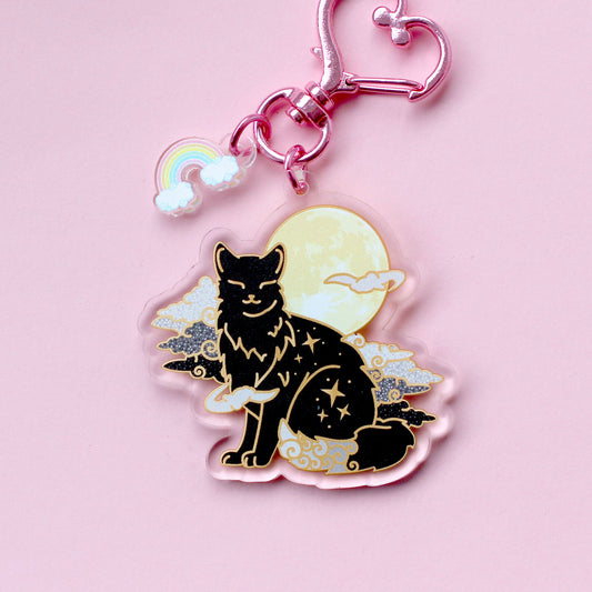 Fog cat Acrylic Key Chain