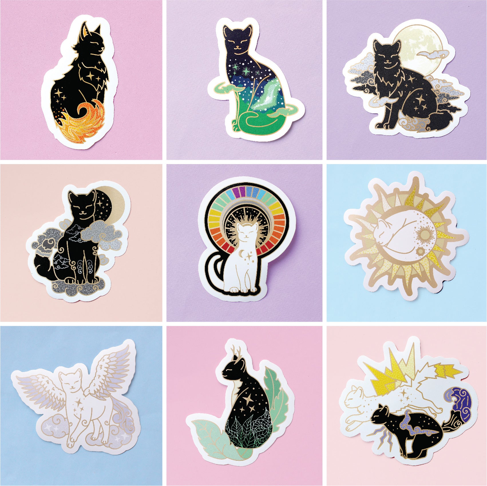 Cat Sticker Temp Climate Cats – Glitter Punk