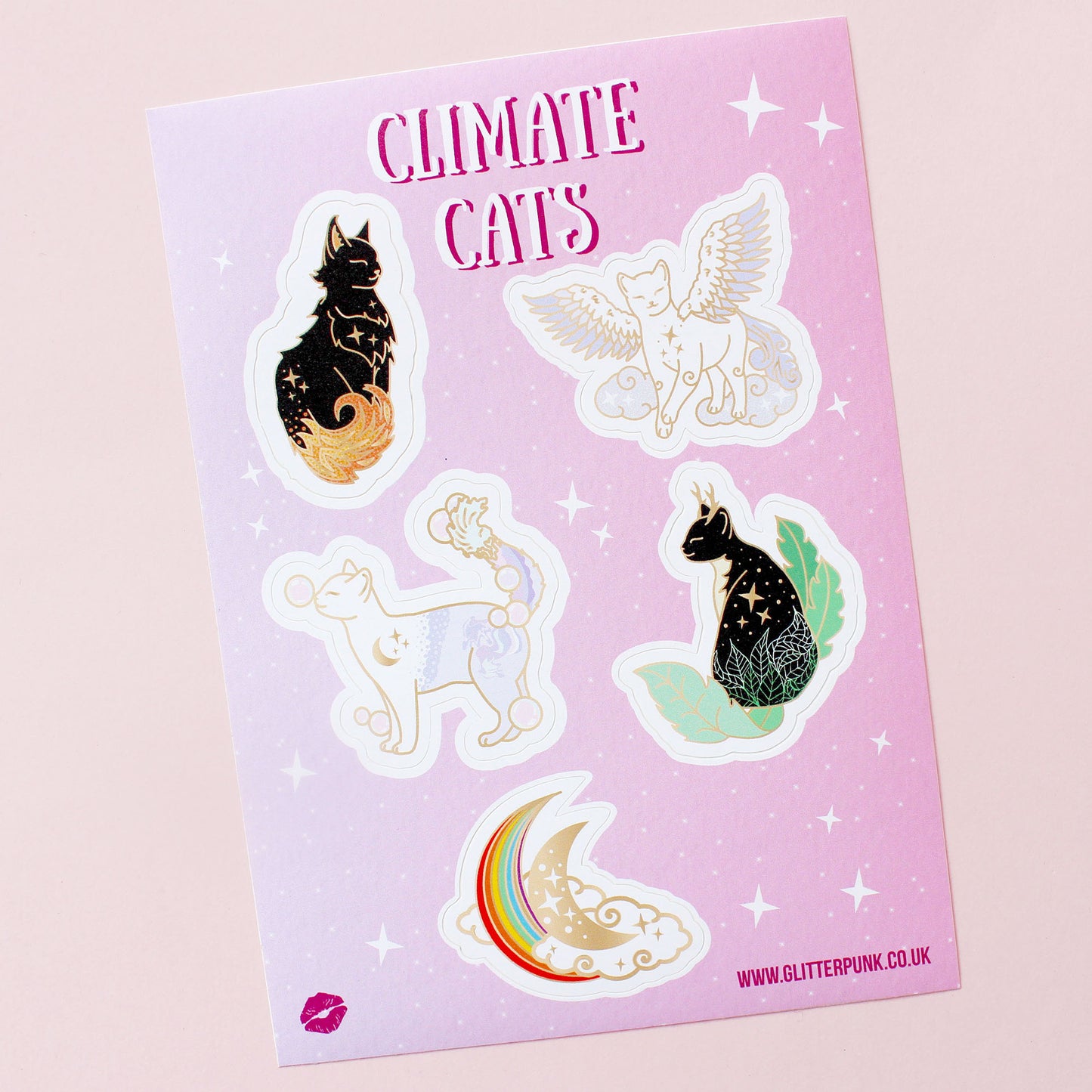 Climate cats mini sticker set