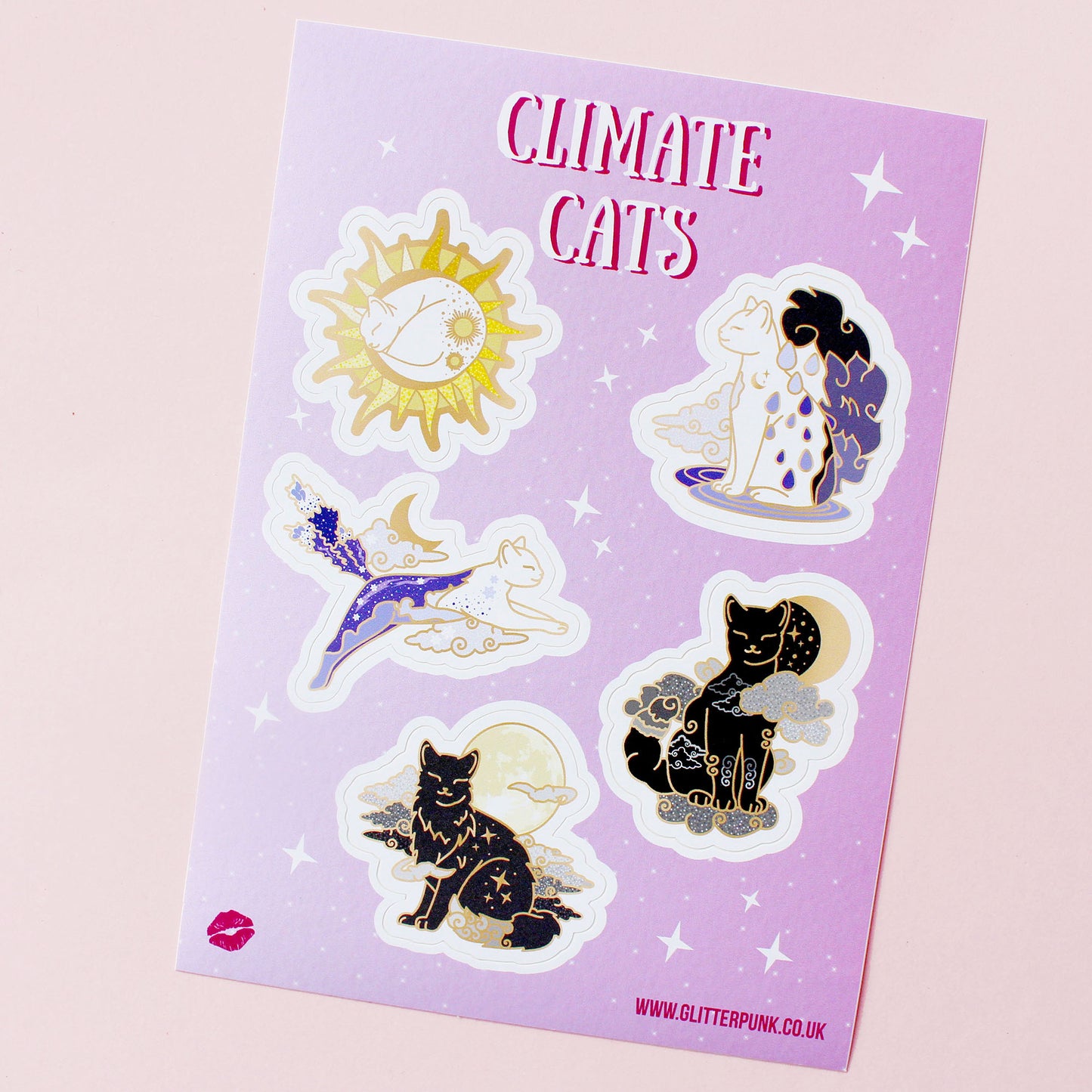 Climate cats mini sticker set