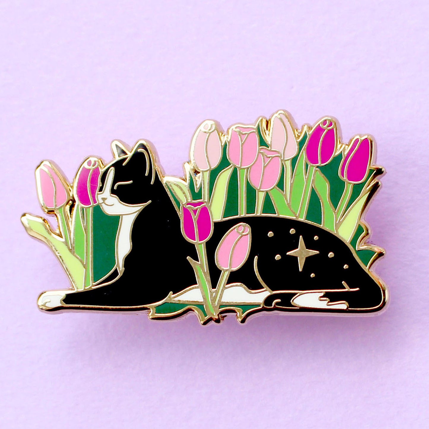 Tulip Cat Enamel Pin