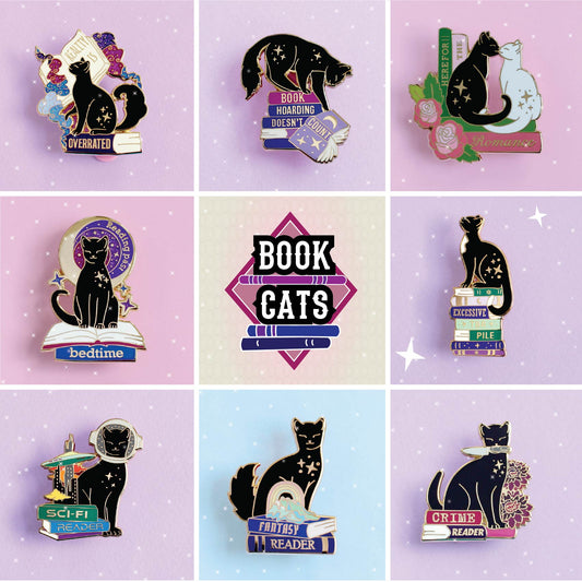 Book Cat Pin Bundle