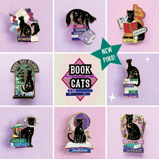 Book Cat Pin Bundle