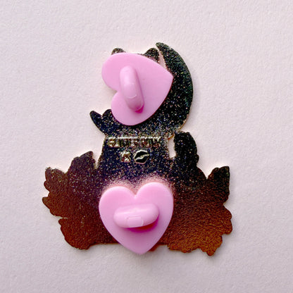 Fall Book Cat Enamel Pin in Ginger and Tuxedo – Autumn & Fall Collection