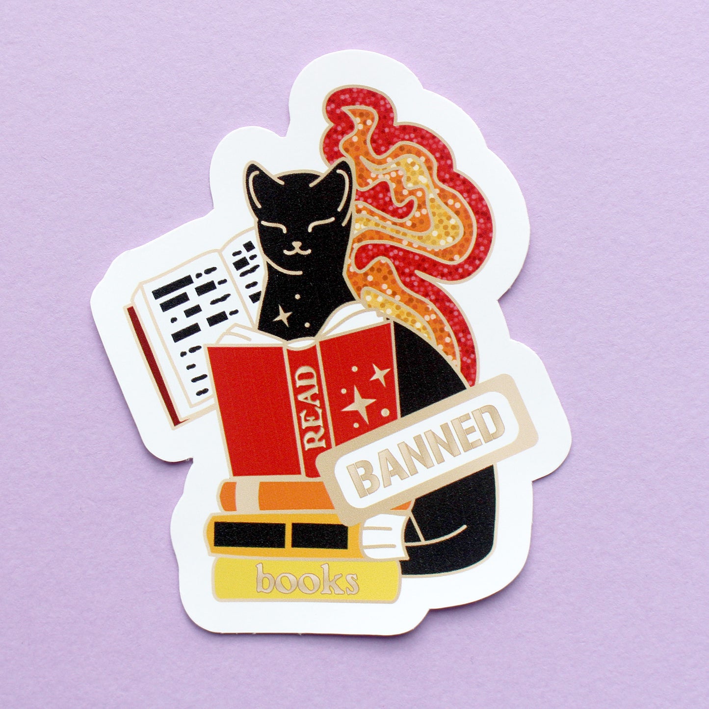 Book cats single stickers